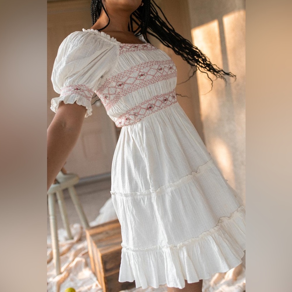 Ivy City Co Liesel midi cotton dress in 3X